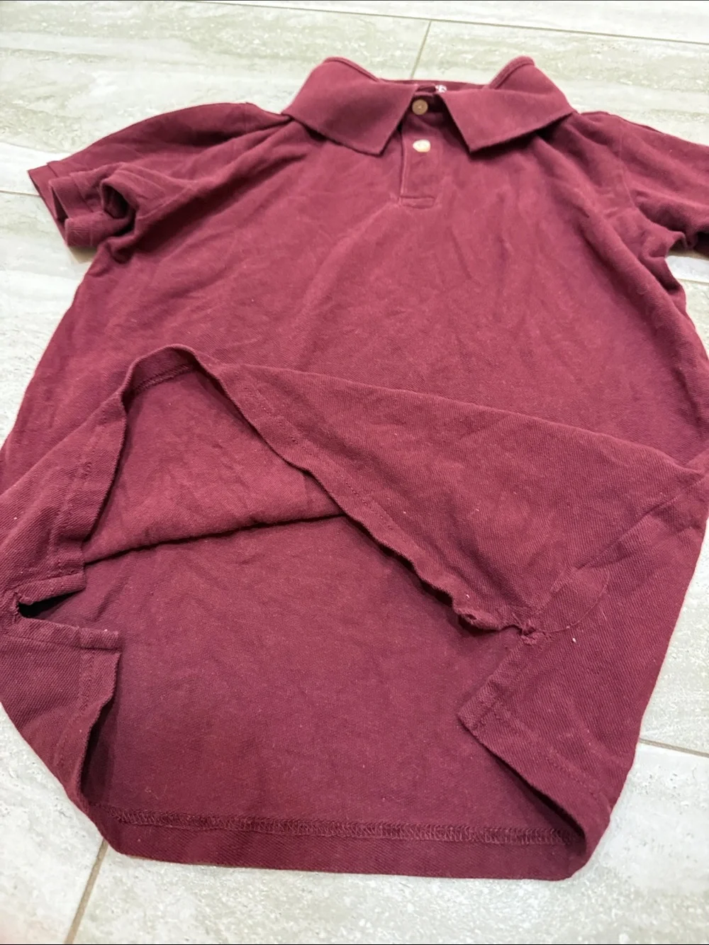 The Children's Place Maroon Short Sleeve Polo